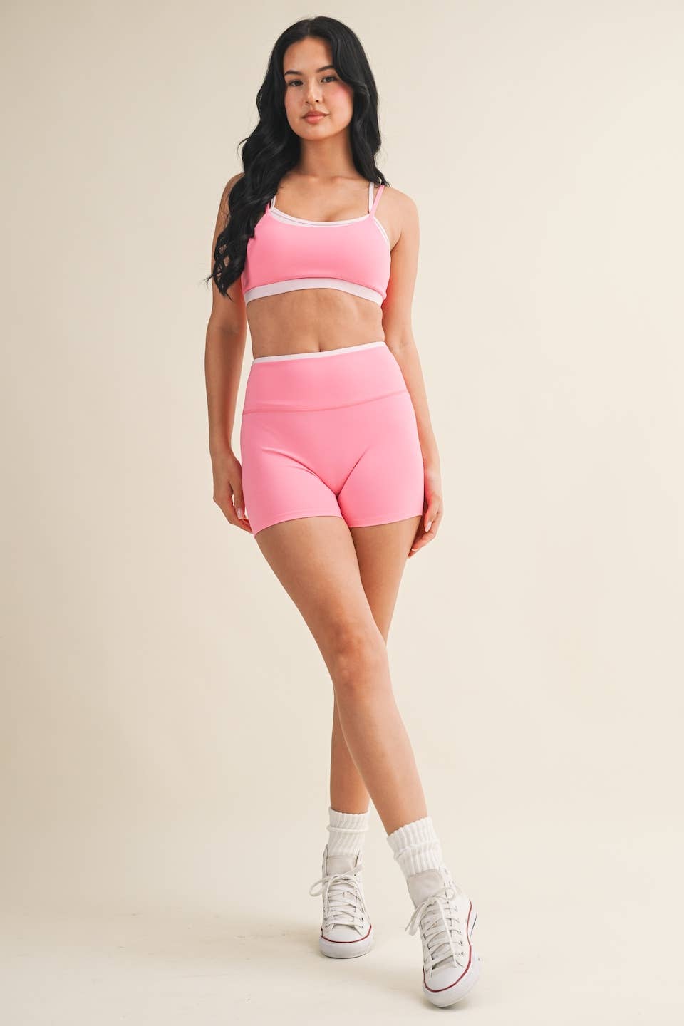 Double Layered Sports Bra: Lemon / S