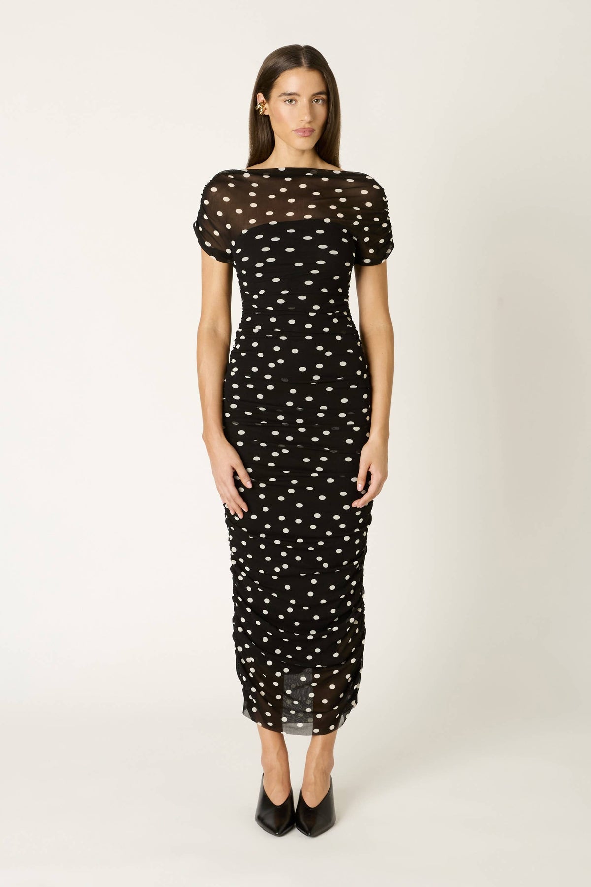 Aria Dress: Black/Ivory / XS