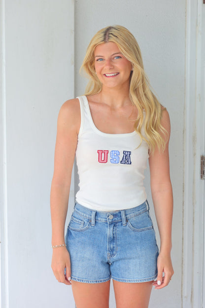 USA Patchwork Top