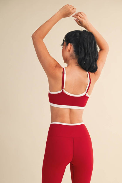 Layered Bra Top: Cherry / S