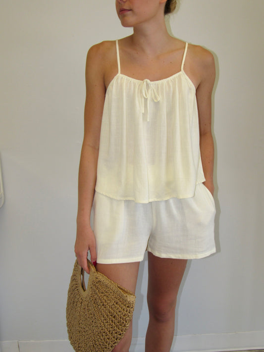 Lauren Linen Bottoms- Cream