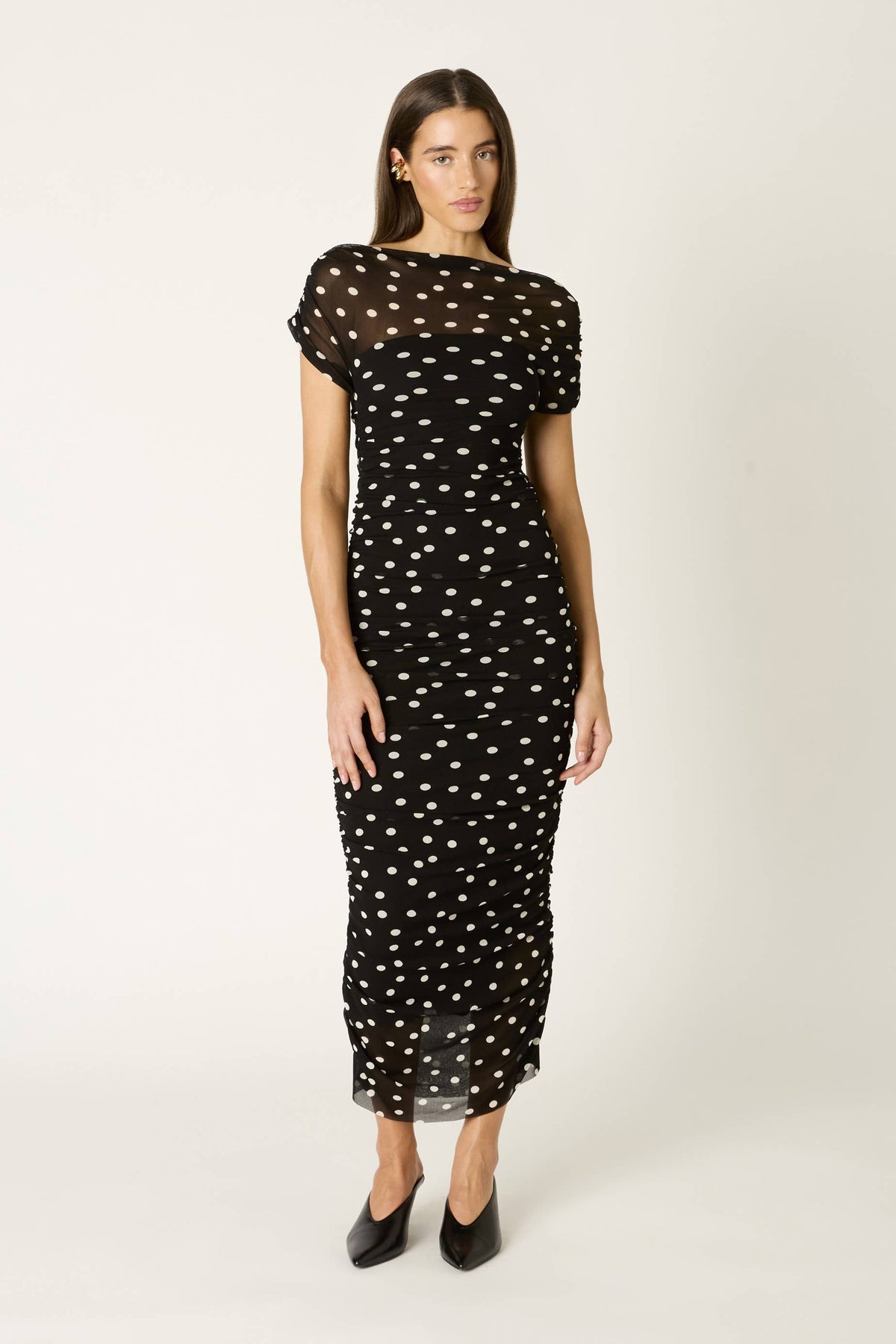 Aria Dress: Black/Ivory / XS