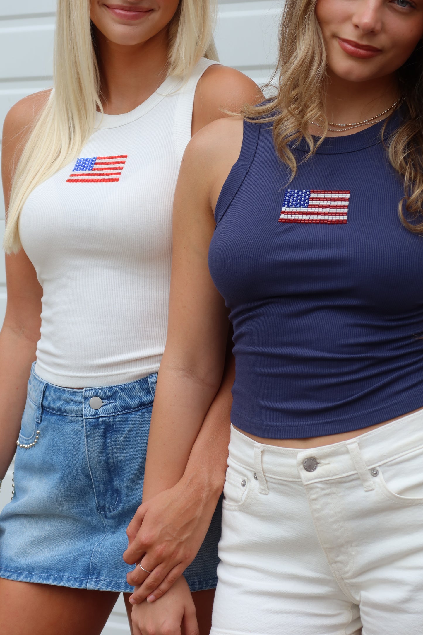 American Flag Beaded Tank