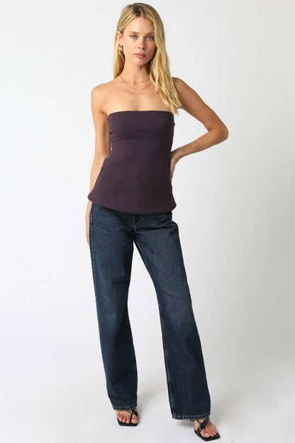 Adela Tube Top: Black / S