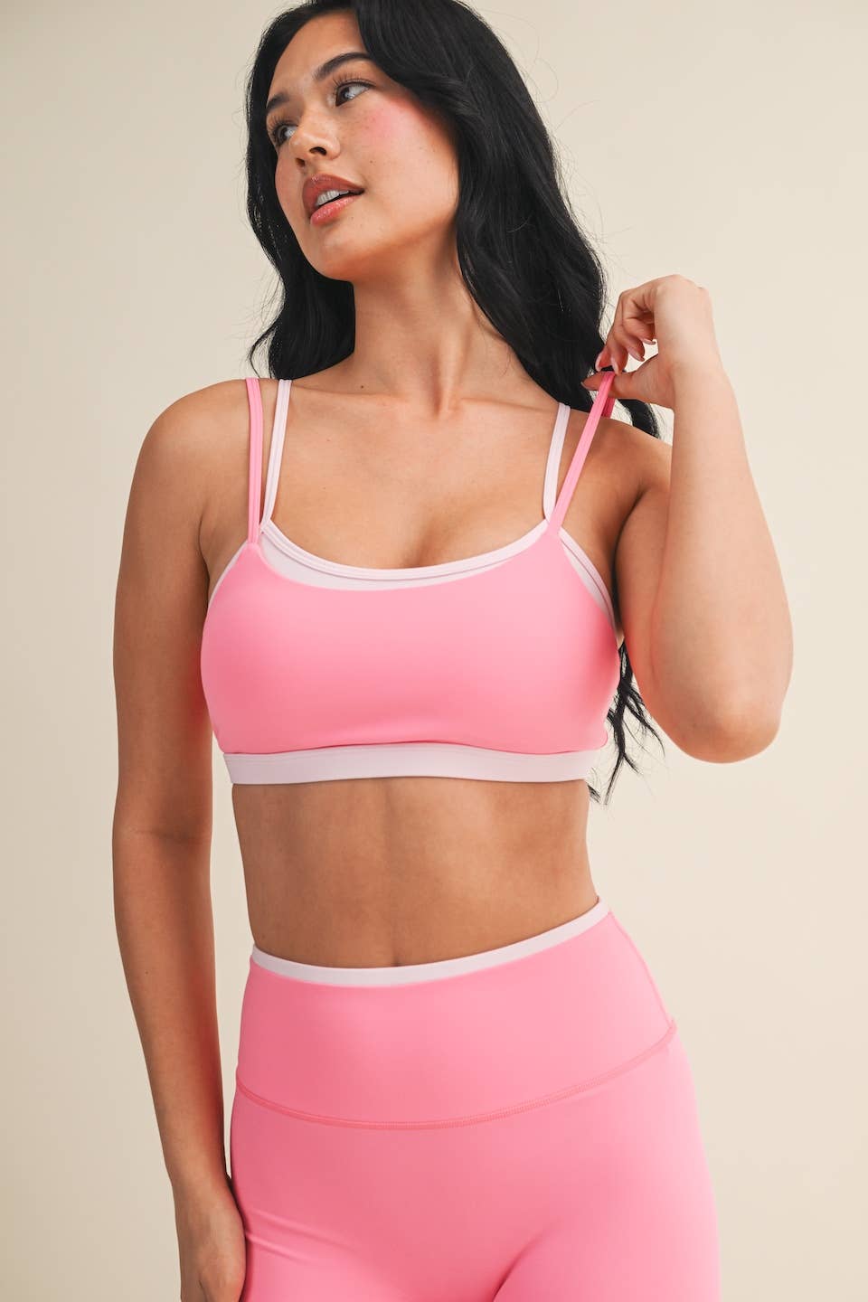 Double Layered Sports Bra: Lemon / S