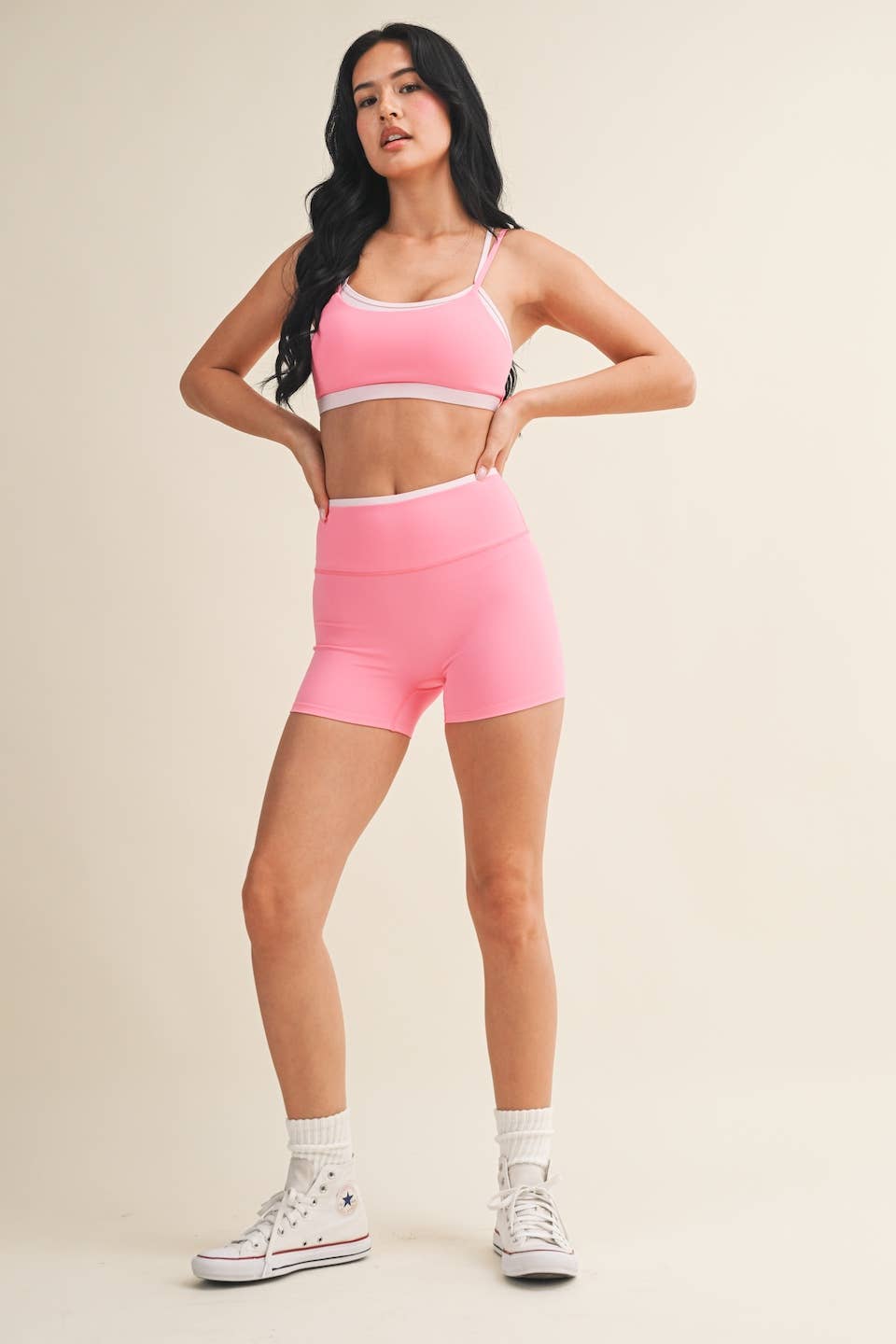 Double Layered Sports Bra: Lemon / S
