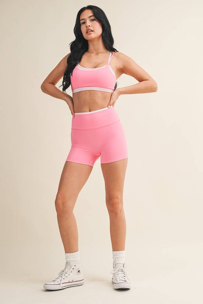 Double Layered Sports Bra: Lemon / S