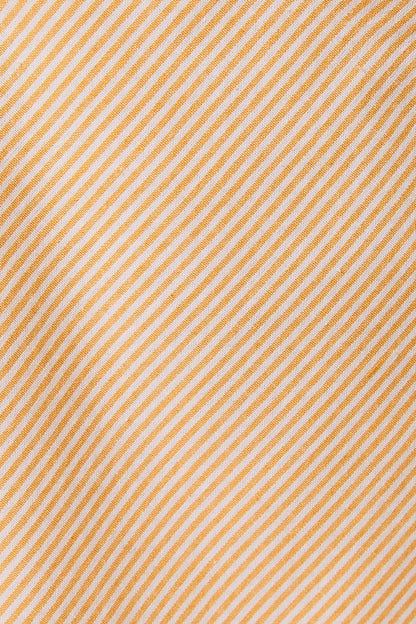 TUBE FLARE MIDI DRESS: WHITE-YELLOW STRIPE / XS