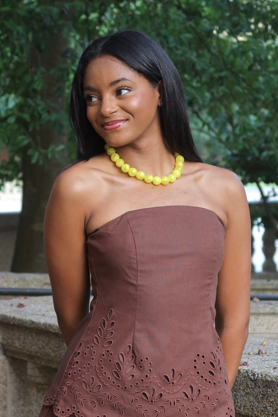 Yellow Bauble Necklace