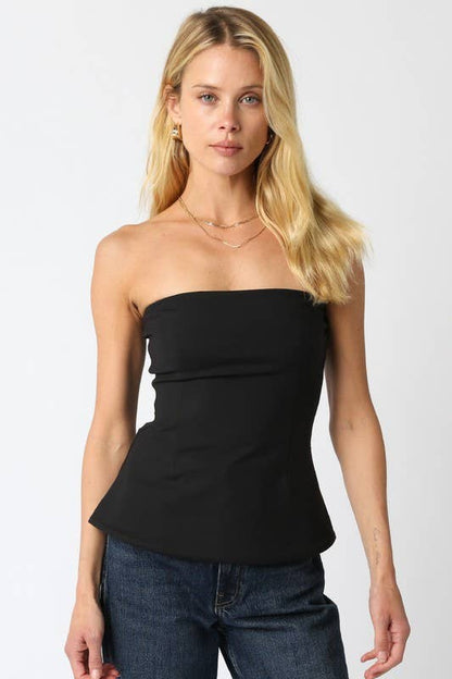 Adela Tube Top: Black / S