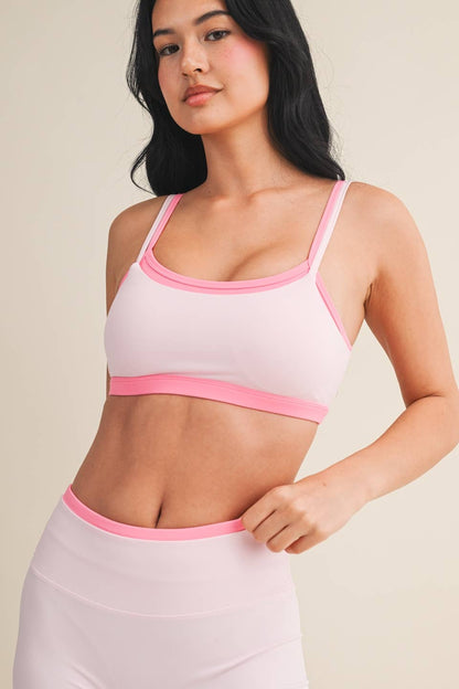 Double Layered Sports Bra: Lemon / S
