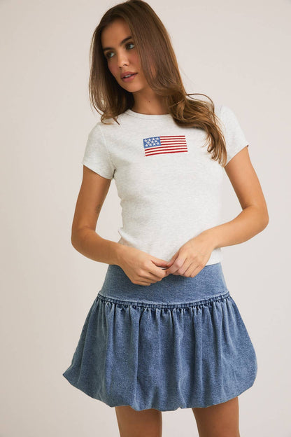 SHORT SLEEVE T-SHIRT: NAVY / XS