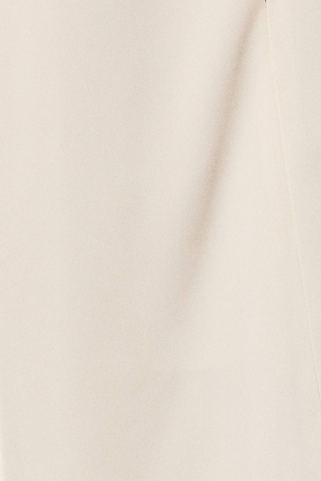 Satin Asymmetrical Halter Neck Top: Brown / XS
