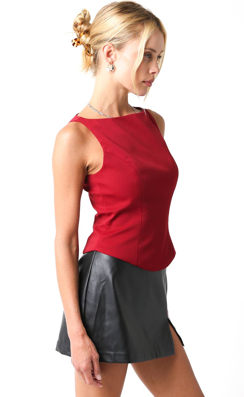 Emma Sleeveless Top: Ecru / S