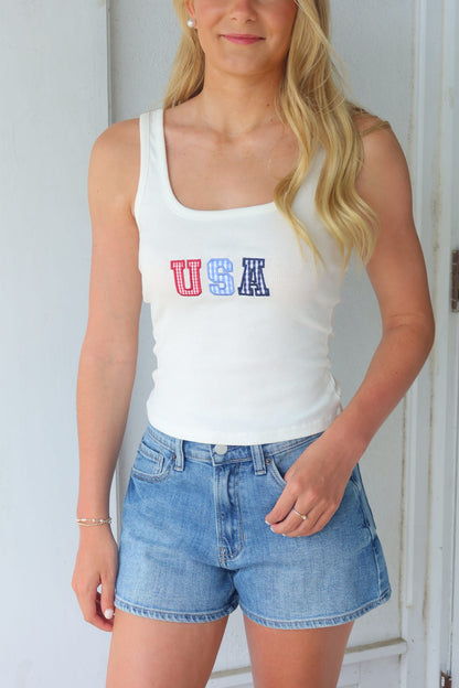 USA Patchwork Top