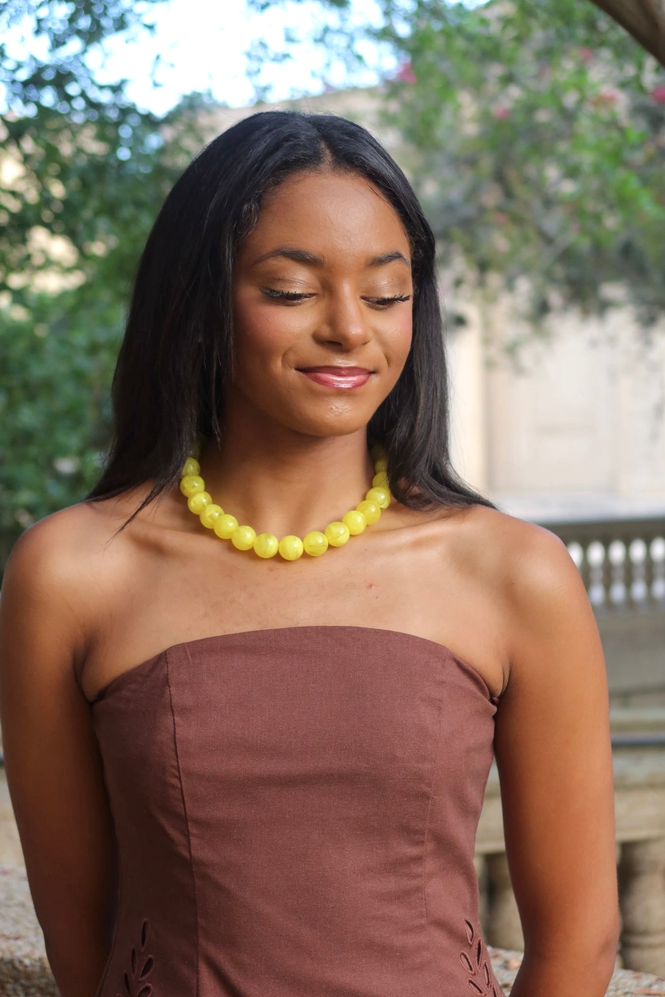 Yellow Bauble Necklace