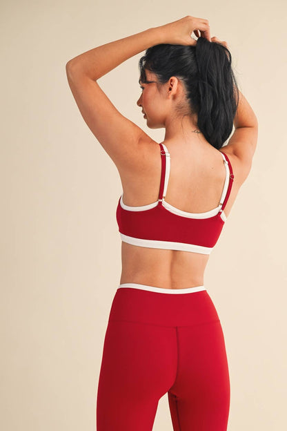Layered Bra Top: Cherry / S