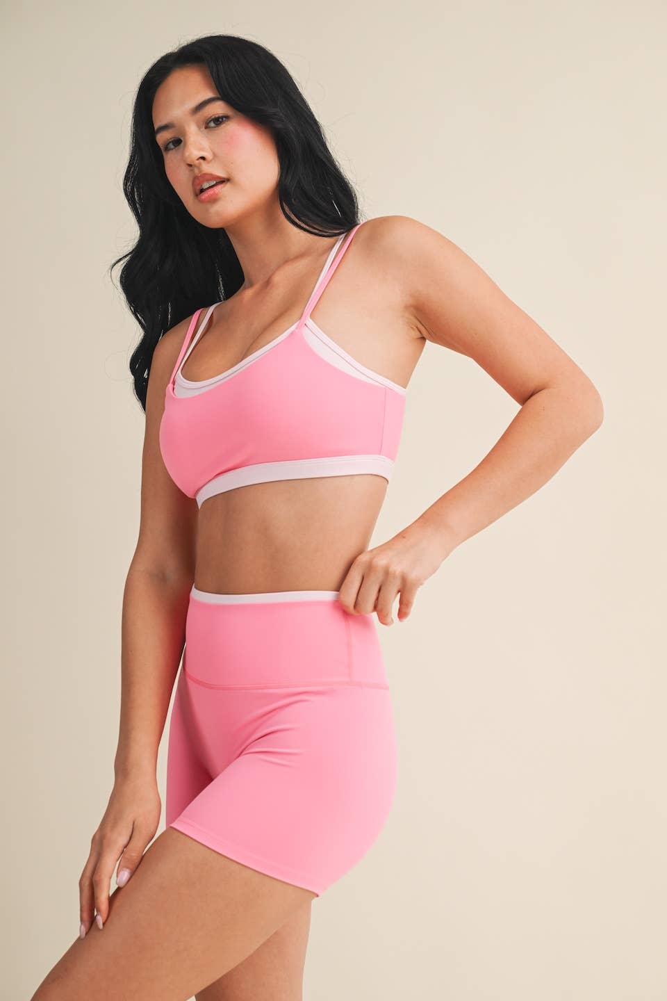 Double Layered Sports Bra: Lemon / S