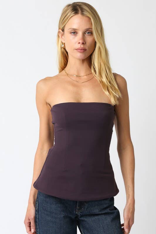 Adela Tube Top: Black / S