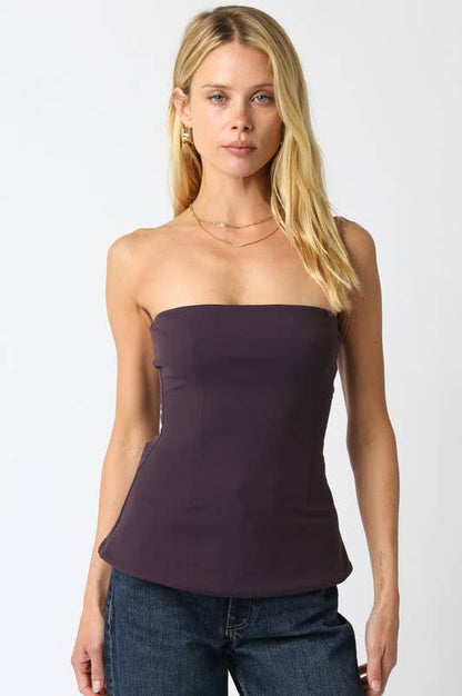 Adela Tube Top: Black / S