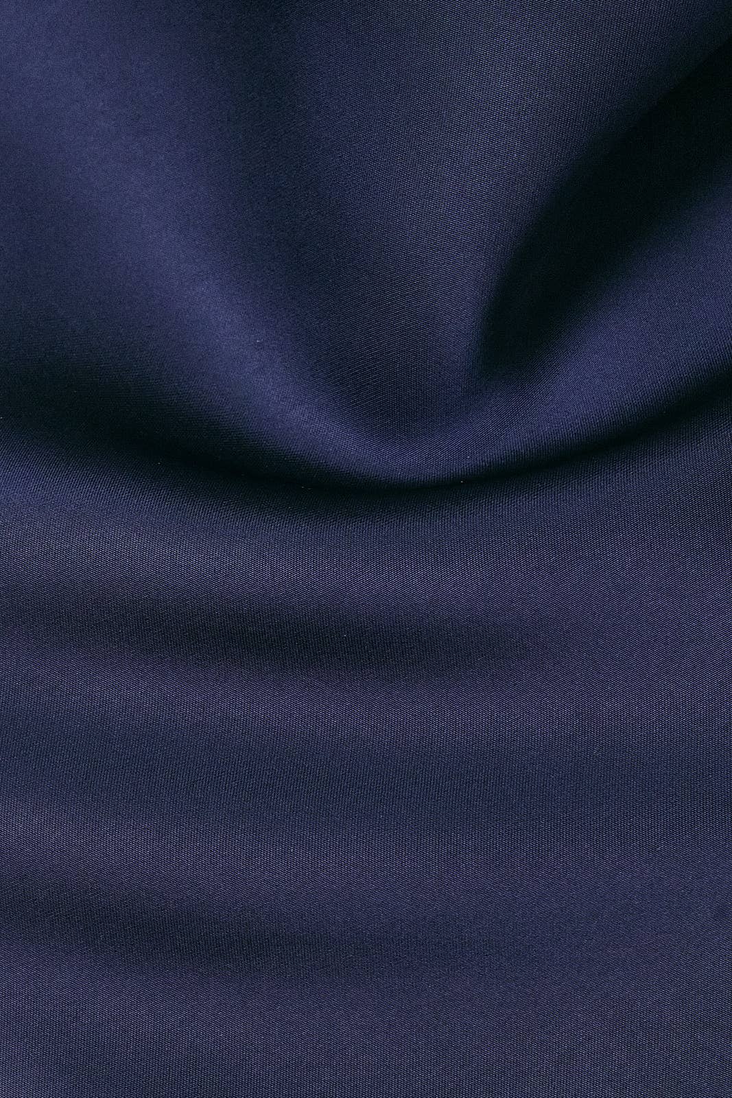 COWL NECK BACK OPEN ATTACHED SCARF FITTED SATIN MINI DRESS: NAVY / XS