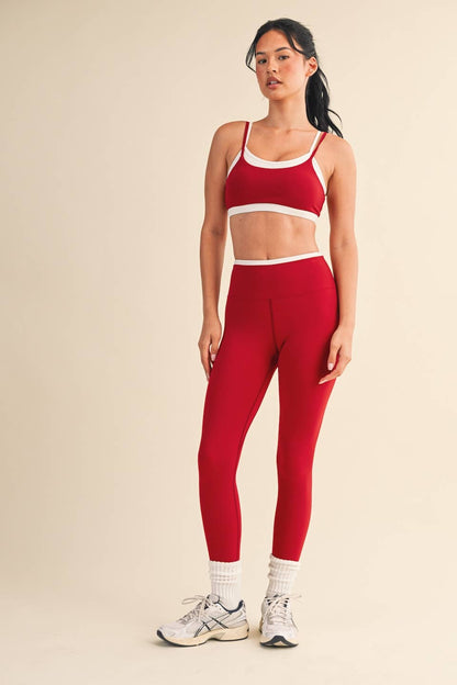 Layered Bra Top: Cherry / S