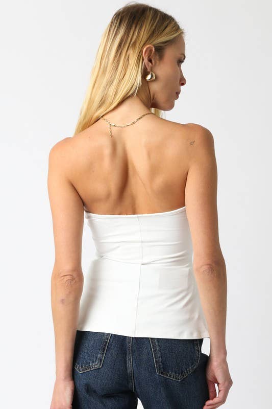 Adela Tube Top: Ivory / S