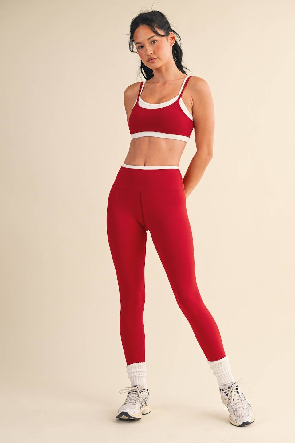 Layered Bra Top: Cherry / S