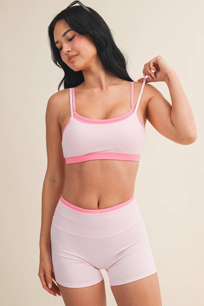 Double Layered Sports Bra: Lemon / S