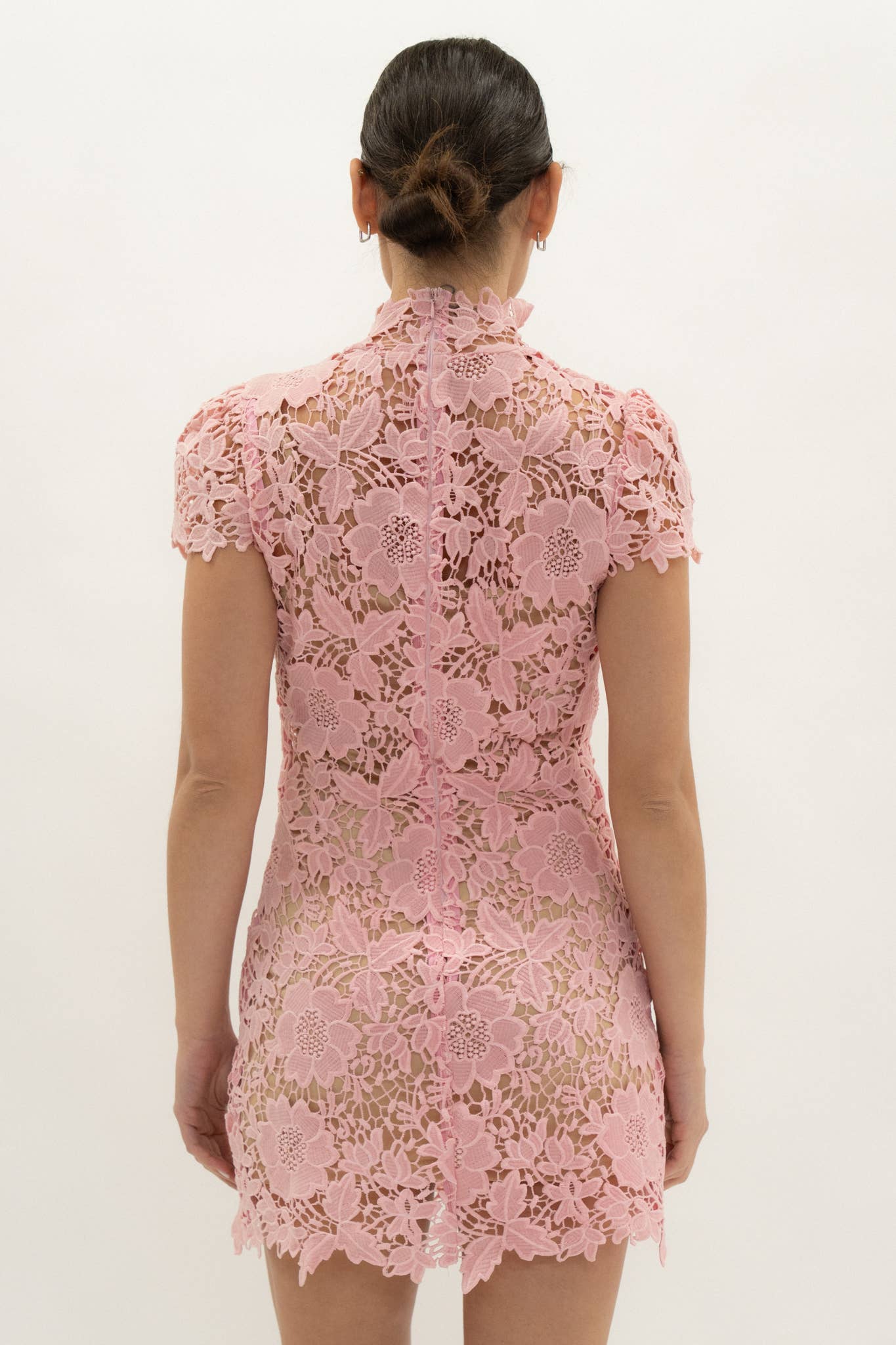 CAP SLEEVE LACE MINI DRESS - DI11988FO: IVORY / S