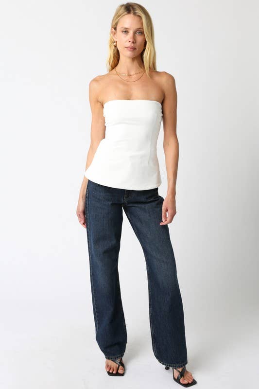 Adela Tube Top: Black / S