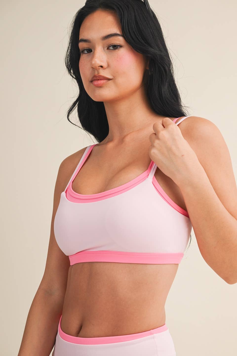 Double Layered Sports Bra: Lemon / S