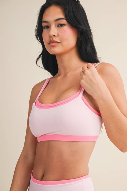 Double Layered Sports Bra: Lemon / S
