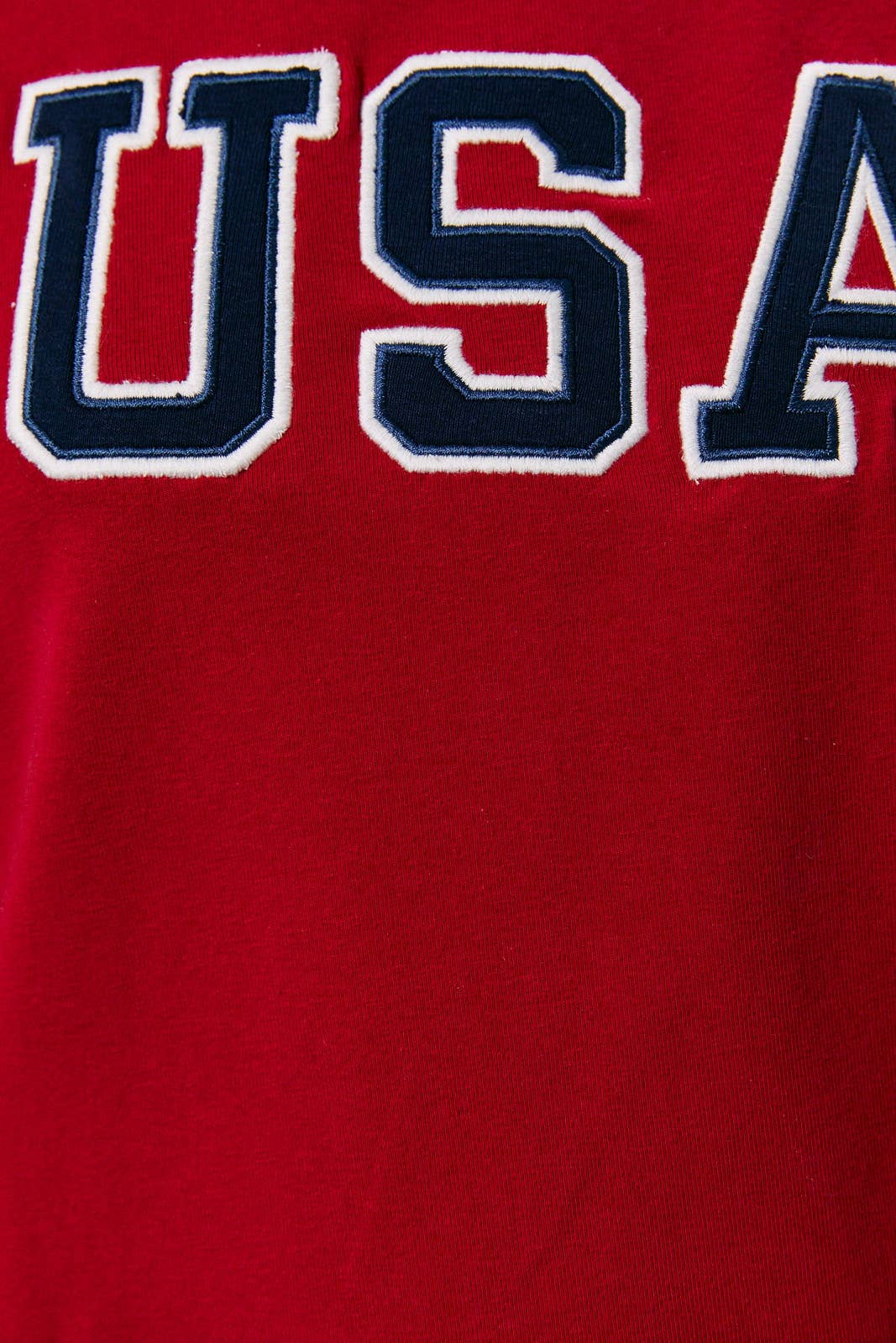 USA SHORT SLEEVE ROUND NECK BABY TEE: Red / XS