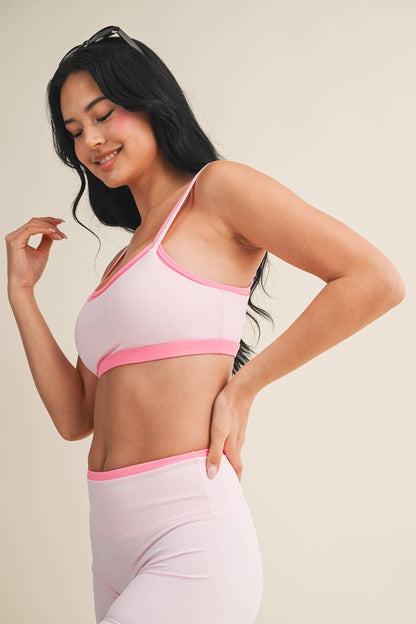 Double Layered Sports Bra: Lemon / S